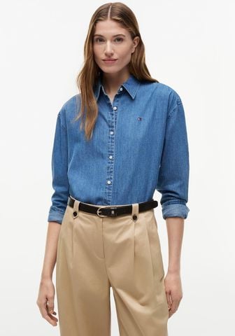 Tommy Hilfiger - Áo Sơ Mi Nữ Light Denim Boxy Shirt LS