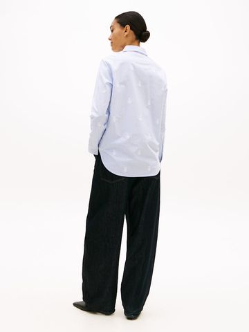 Tommy Hilfiger - Áo Sơ Mi Nữ Oxford All Over Print Relaxed Shirt