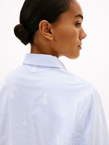 Tommy Hilfiger - Áo Sơ Mi Nữ Oxford All Over Print Relaxed Shirt