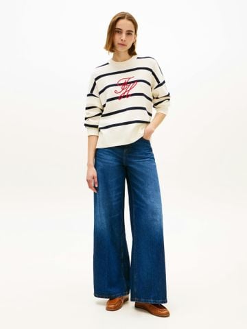Tommy Hilfiger - Áo Len Nữ Premium Knit Logo Embroidery Relaxed Jumper - 4