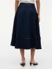 Tommy Hilfiger - Chân Váy Nữ Logo Flare Midi Skirt With Linen