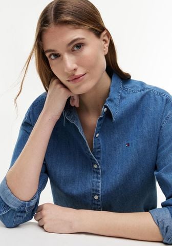 Tommy Hilfiger - Áo Sơ Mi Nữ Light Denim Boxy Shirt LS - 4