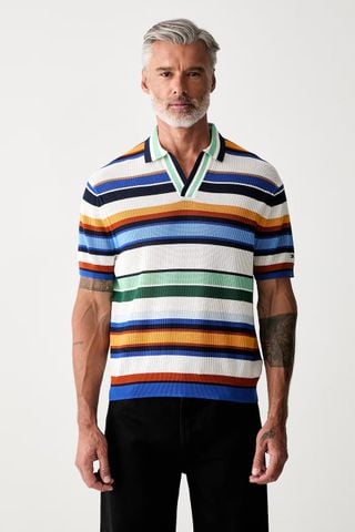 Tommy Hilfiger - Áo Thun Có Cổ Nam Relaxed Fit Multicolour Stripe Polo Shirt
