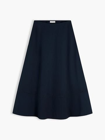 Tommy Hilfiger - Chân Váy Nữ Logo Flare Midi Skirt With Linen - 3