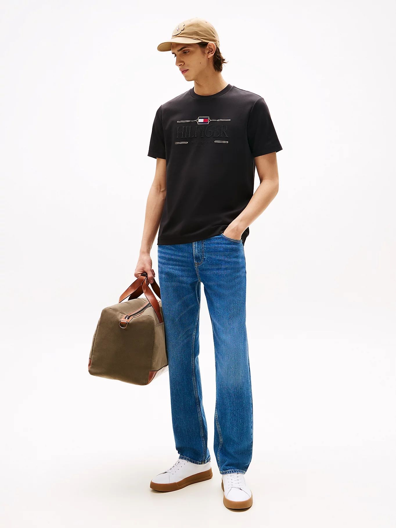 Tommy Hilfiger - Áo phông tay ngắn nam Tonal Logo Embroidery T-Shirt