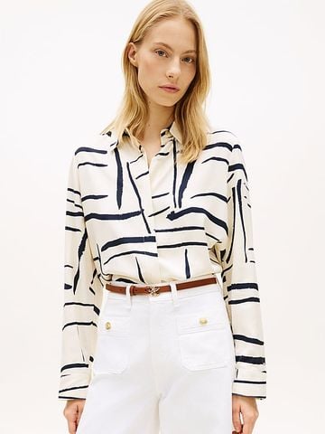 Tommy Hilfiger - Áo Sơ Mi Nữ Regular Fit Gold-Tone Button Shirt