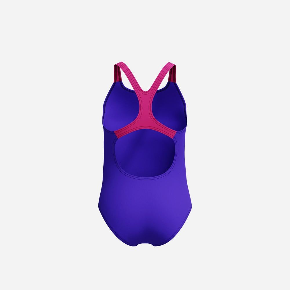 Speedo - Đồ bơi bé gái Medley Logo Blue Purple Swimming