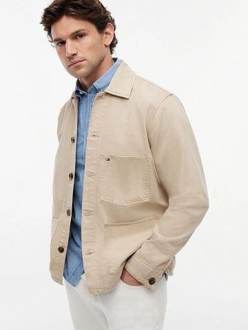 Tommy Hilfiger - Áo Khoác Nam Washed Flag Embroidery Denim Chore Jacket - 3