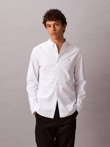 Calvin Klein - Áo sơ mi tay dài nam Solid Oxford Classic Button-Down Shirt