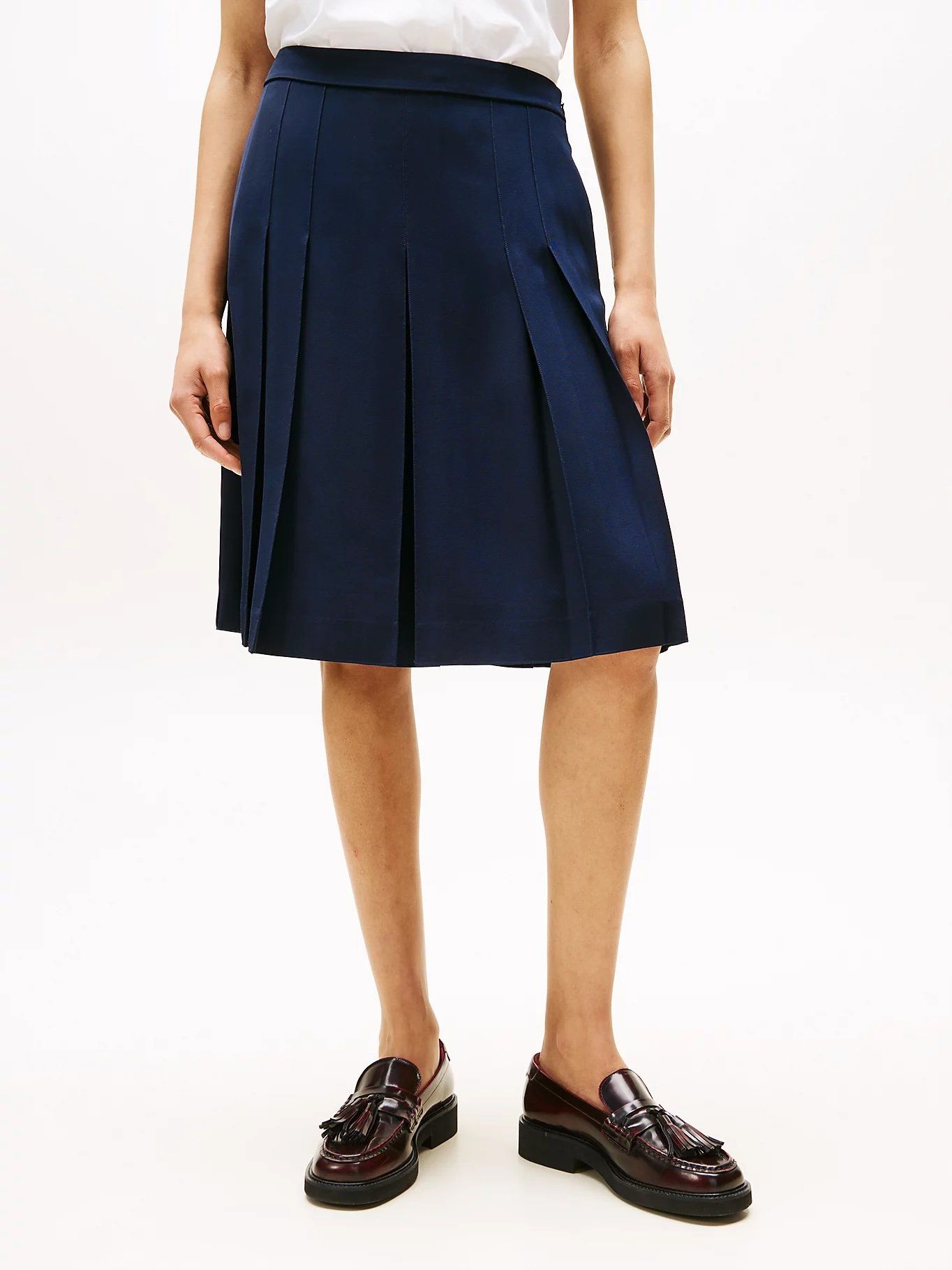 Tommy Hilfiger - Váy nữ Pleated Twill Mini Skirt