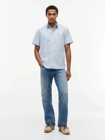Tommy Hilfiger - Áo Sơ Mi Nam Tay Ngắn Oxford Stripe Short Sleeve Shirt