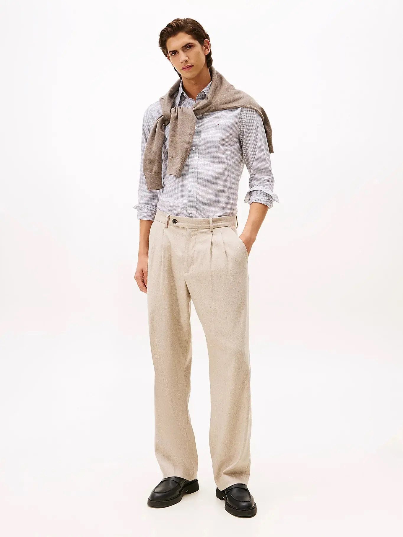 Tommy Hilfiger - Áo sơ mi tay dài nam Classic Oxford Tattersal Shirt