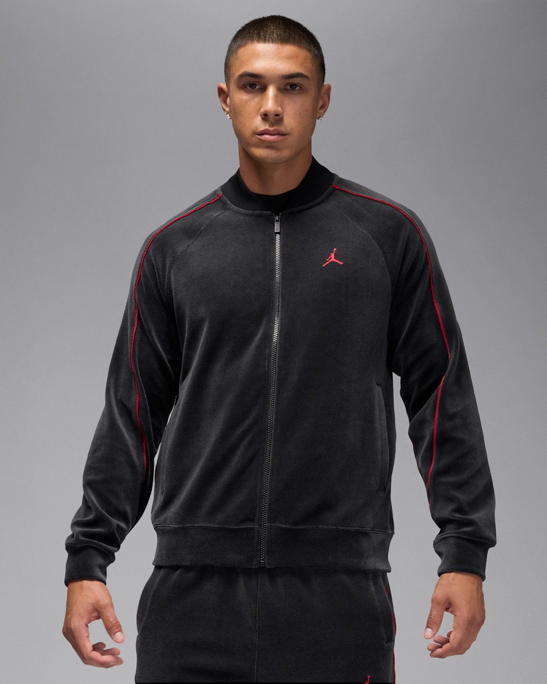 Nike - Áo khoác thể thao Nam Jordan Brooklyn Men's Velour Track Jacket