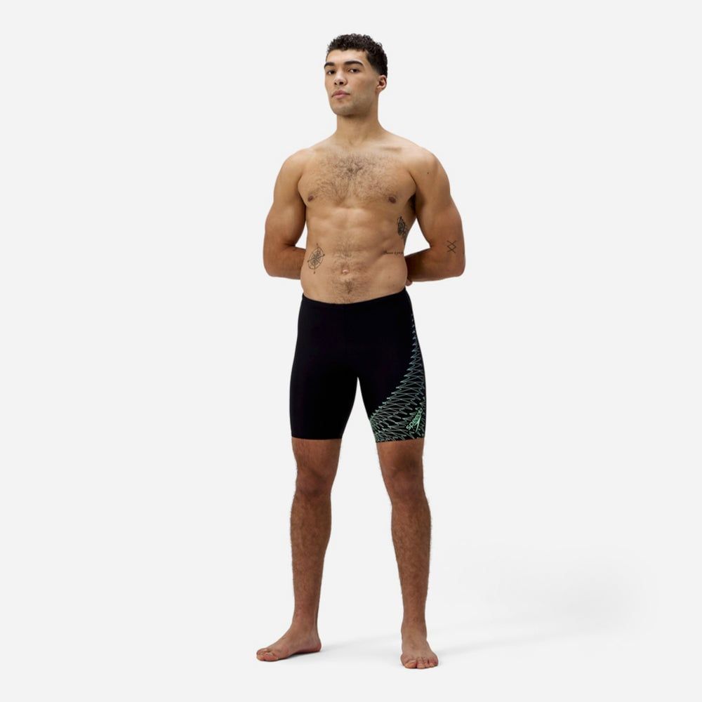 Speedo - Quần bơi nam Medley Logo Jam Green Jammers