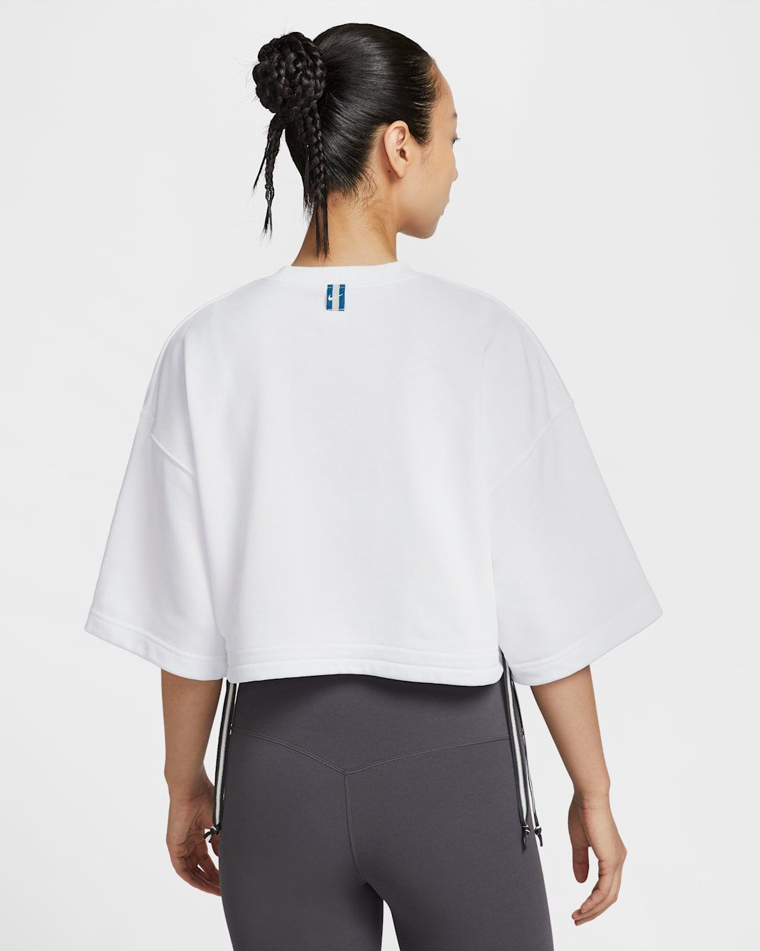 Nike - Áo tay ngắn thể thao Nữ Phoenix Fleece Women's Short-Sleeve Cropped French Terry Top