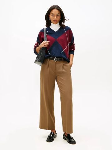 Tommy Hilfiger - Quần Vải Nữ Timeless Wool Wide Leg
