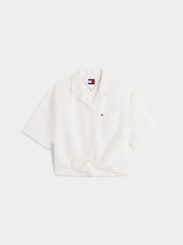 Tommy Hilfiger - Áo Sơ Mi Nữ TH Tie Front Linen Shirt