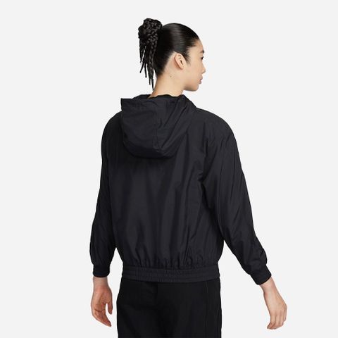 Nike - Áo khoác thể thao Nữ Women's Sportswear Classic Wovens Loose Uv Protection Hooded Jacket - Black