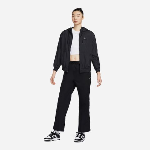 Nike - Áo khoác thể thao Nữ Women's Sportswear Classic Wovens Loose Uv Protection Hooded Jacket - Black