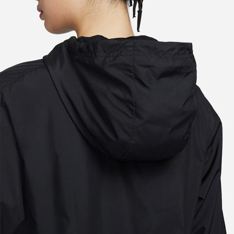 Nike - Áo khoác thể thao Nữ Women's Sportswear Classic Wovens Loose Uv Protection Hooded Jacket - Black
