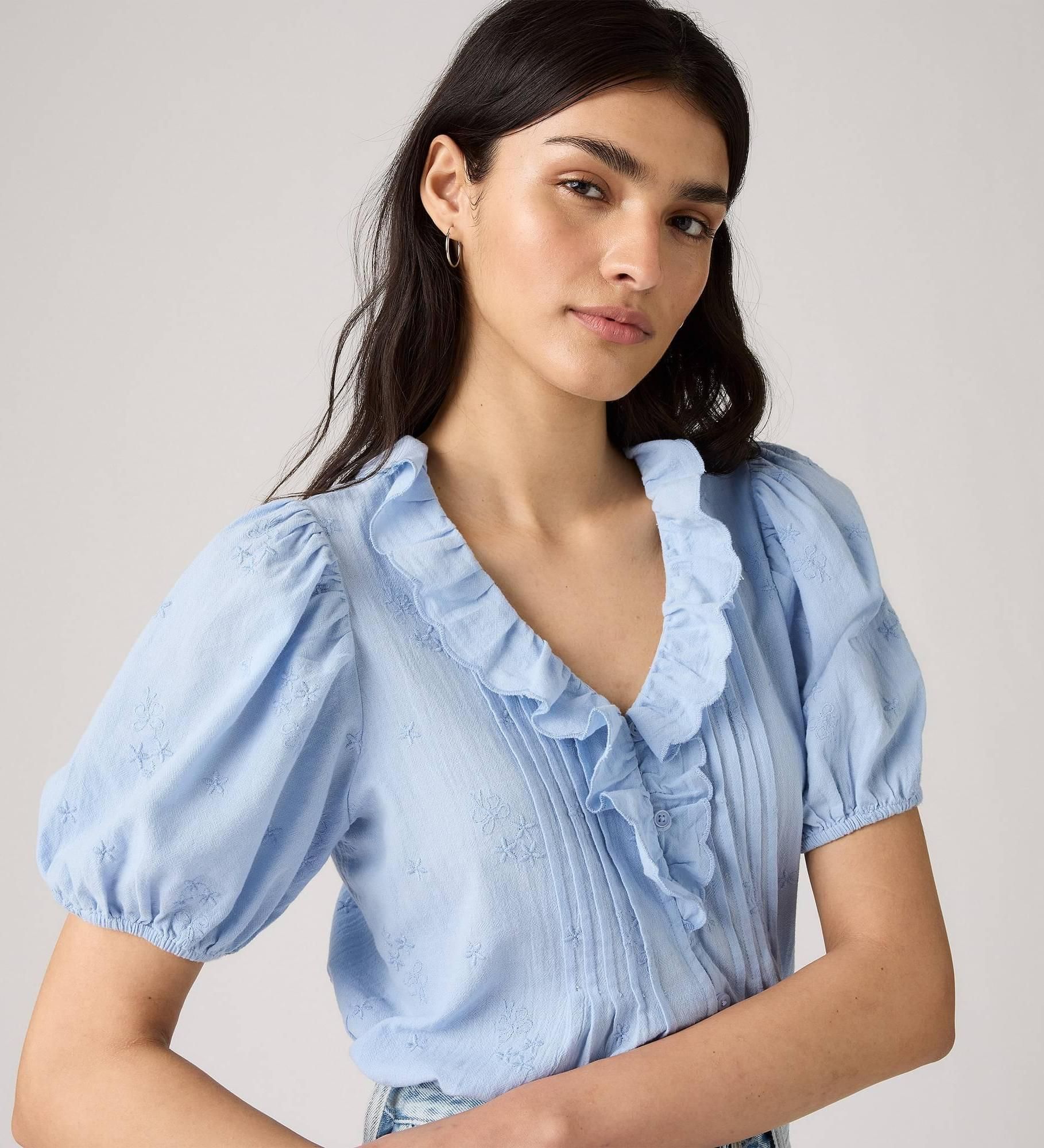 Levi's - Áo thời trang tay ngắn nữ Giselle Ruffle Blouse
