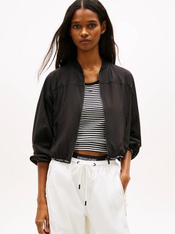 Tommy Hilfiger - Áo Bomber Nữ Logo Tape Water Repellent Bomber Jacket