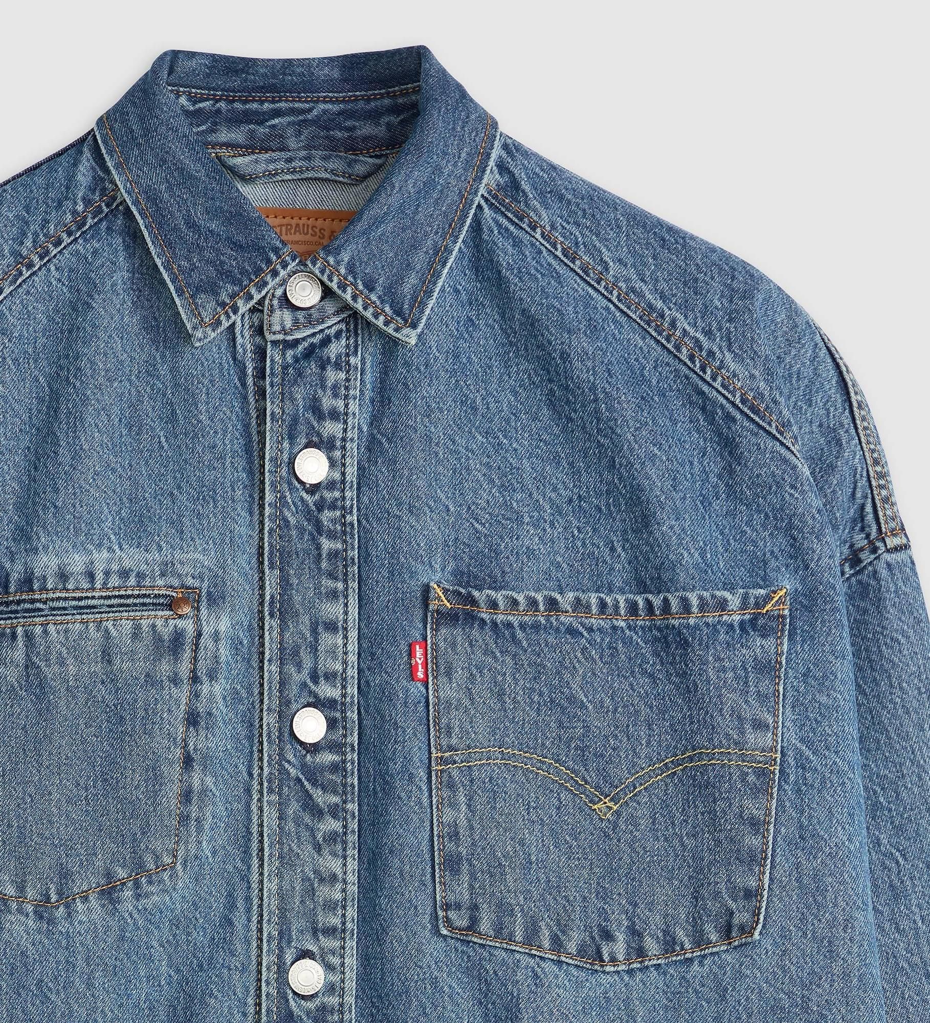 Levi's - Áo khoác jeans nam Twist Shacket - Blue