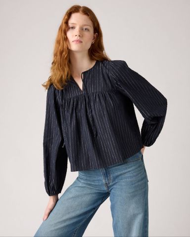 Levi's - Áo thời trang tay dài nữ Josephine Long Sleeve Holiday Shirt - Black