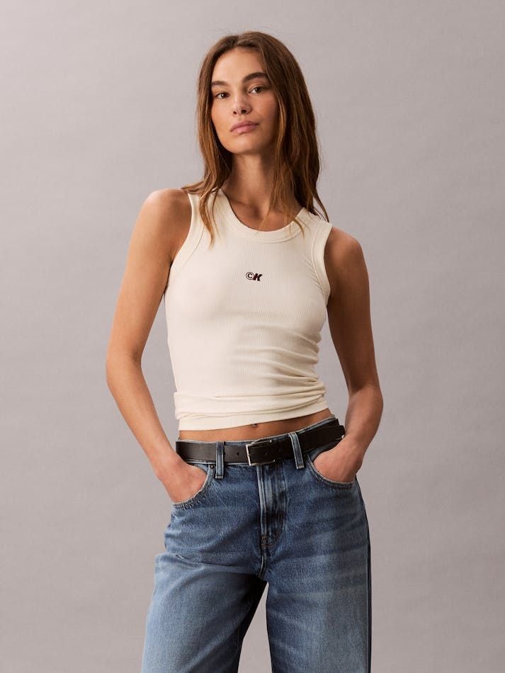 Calvin Klein - Áo ba lỗ nữ Modal Stretch Rib Tank Top