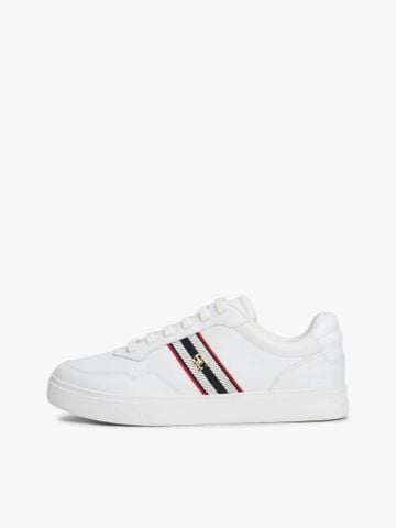 Tommy Hilfiger - Giày nữ Webbing Stripe Leather Cupsole Trainers