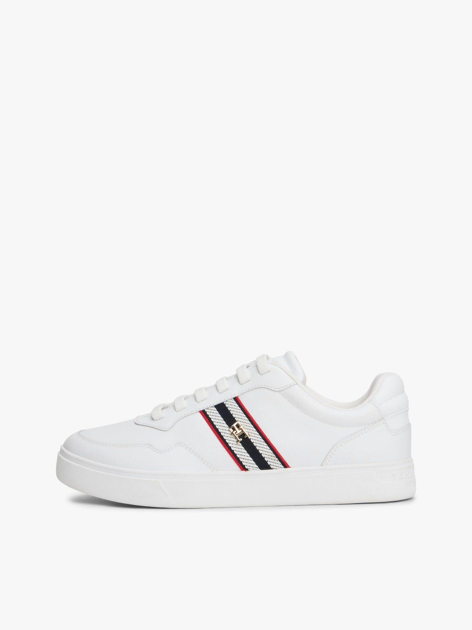 Tommy Hilfiger - Giày nữ Webbing Stripe Leather Cupsole Trainers