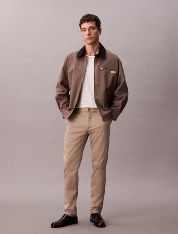 Calvin Klein - Quần kaki ống ôm nam Stretch Cotton Slim Chino