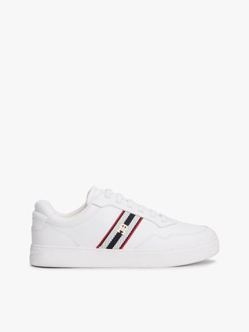 Tommy Hilfiger - Giày nữ Webbing Stripe Leather Cupsole Trainers
