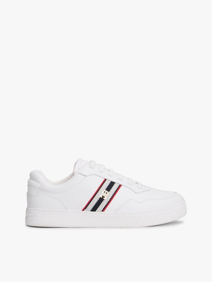 Tommy Hilfiger - Giày nữ Webbing Stripe Leather Cupsole Trainers