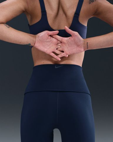 Nike - Quần dài thể thao Nữ One Women's Dri-FIT High-Waisted Fold-Over Trousers