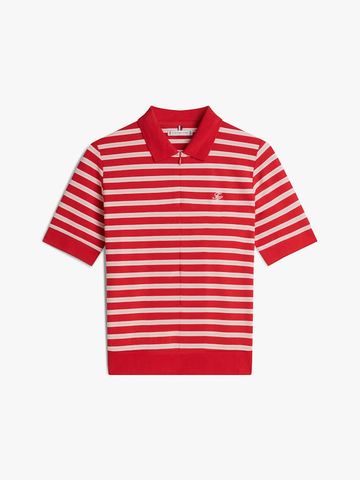 Tommy Hilfiger - Áo Thun Có Cổ Nữ Tommy Hilfiger Script Lyocell Zip Short Sleeve Polo