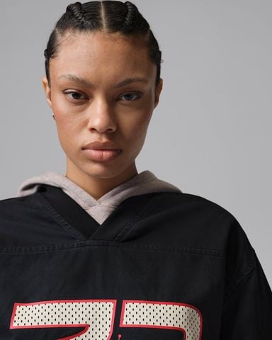 Nike - Áo Tay Ngắn Thể Thao Nữ Jordan Flight Women's Woven Jersey Top