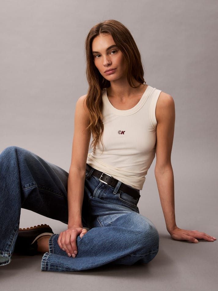 Calvin Klein - Áo ba lỗ nữ Modal Stretch Rib Tank Top