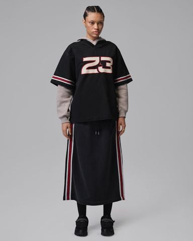 Nike - Áo Tay Ngắn Thể Thao Nữ Jordan Flight Women's Woven Jersey Top