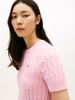 Tommy Hilfiger - Áo Sweater Nữ Cable Knit Slim Short Sleeve Jumper