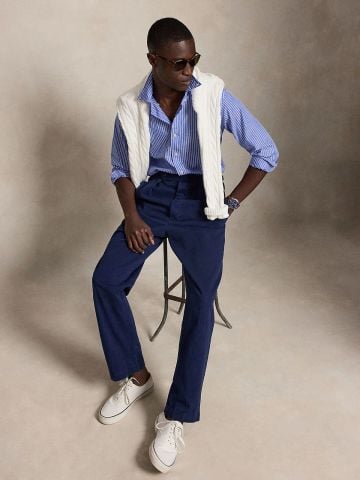 Ralph Lauren - Áo Sơ Mi Nam Custom Fit Striped Broadcloth Shirt