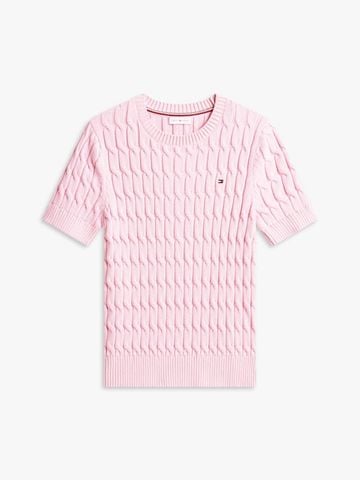 Tommy Hilfiger - Áo Sweater Nữ Cable Knit Slim Short Sleeve Jumper - 4