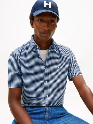 Tommy Hilfiger - Áo sơ mi tay ngắn nam Heritage Oxford Gingham Shirt