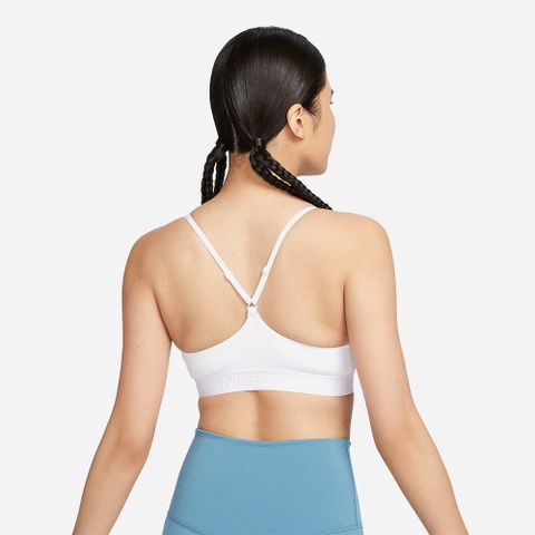 Nike - Áo ngực thể thao hỗ trợ nhẹ Nữ Women's Dri-Fit Indy Sports Bras - White