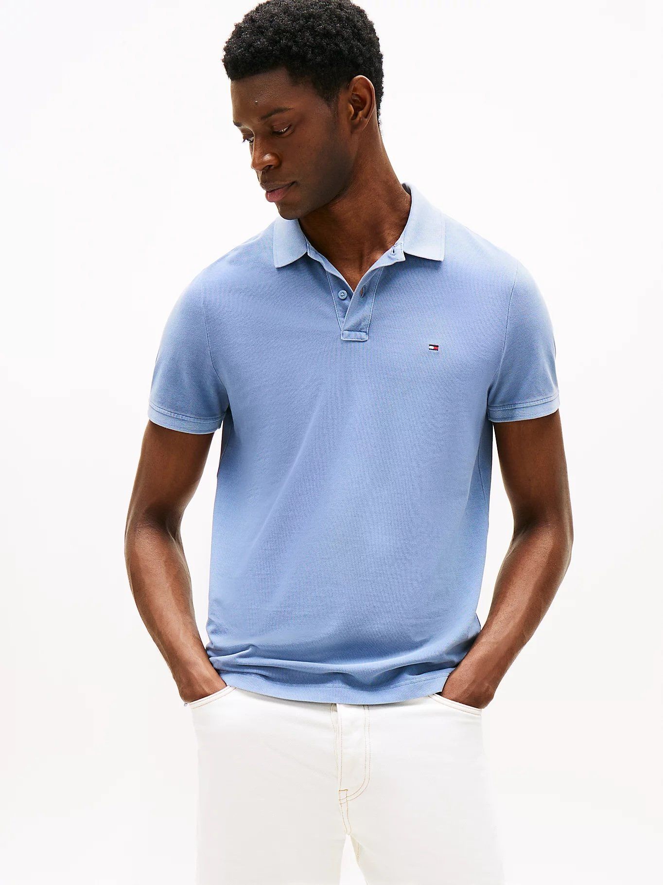Tommy Hilfiger - Áo polo tay ngắn nam Regular Fit Flag Embroidery Polo Shirt