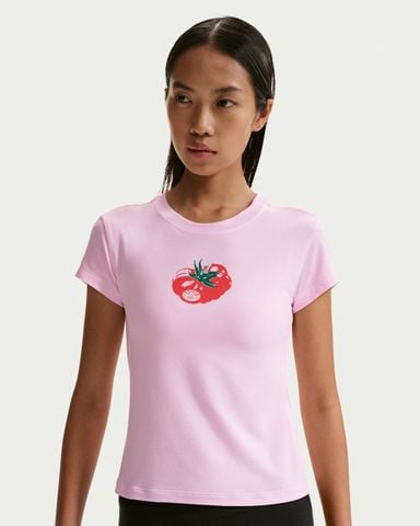Nike - Áo Tay Ngắn Thể Thao Nữ Sportswear Women NSW Chill Knit Modern Crop Tomato Tee