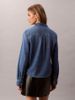 Calvin Klein - Áo sơ mi jean nữ Denim Cropped Button-Down Shirt
