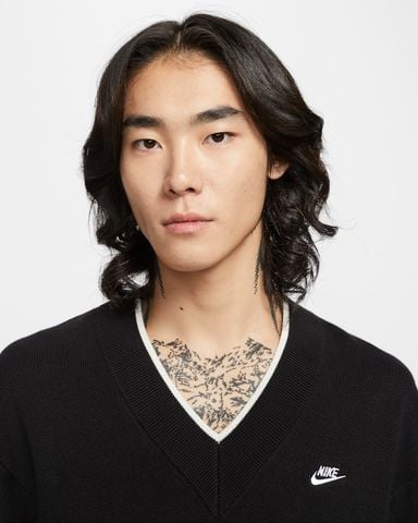 Nike - Áo len tay dài thể thao Nam Sportswear Club Men's V-Neck Jumper