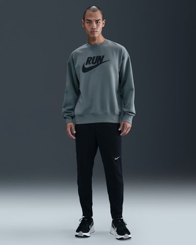 Nike - Áo nỉ tay dài thể thao Nam Nike Men's Dri-FIT Fleece Running Crew