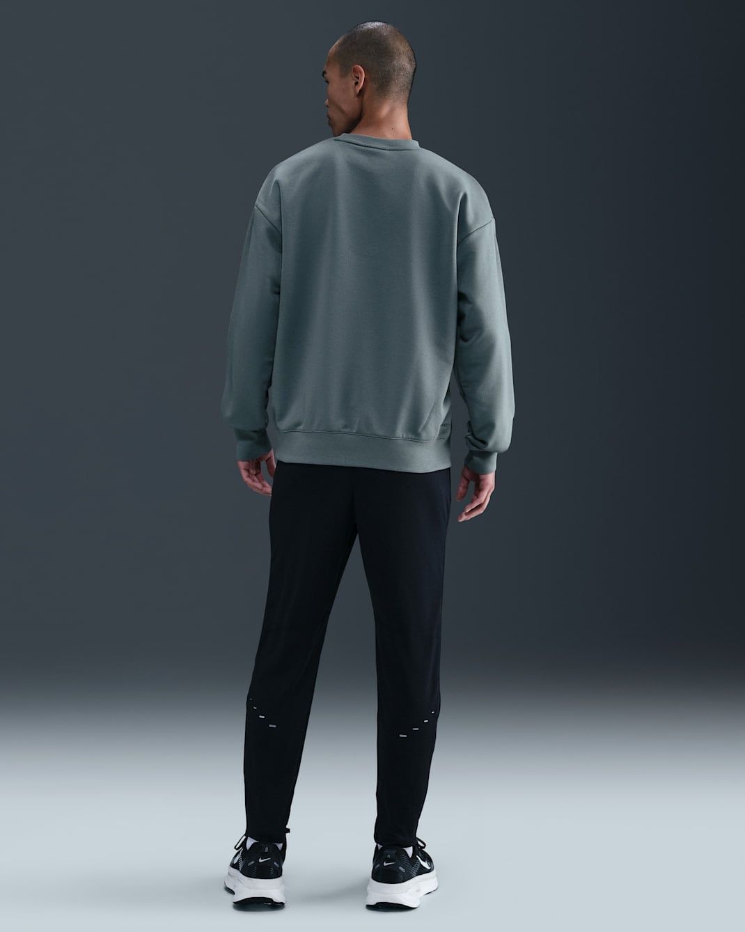 Nike - Áo nỉ tay dài thể thao Nam Nike Men's Dri-FIT Fleece Running Crew